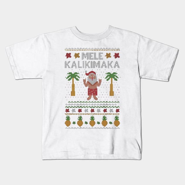 mele kalikimaka christmas Kids T-Shirt by crackdesign